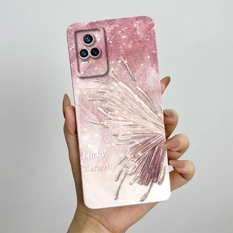 For Vivo V21E 4G / Y73 Phone Case V2061 V2059 V2146 V2212 V2168 Soft Silicone Painted Back Cover Cute Printed Shell Casing