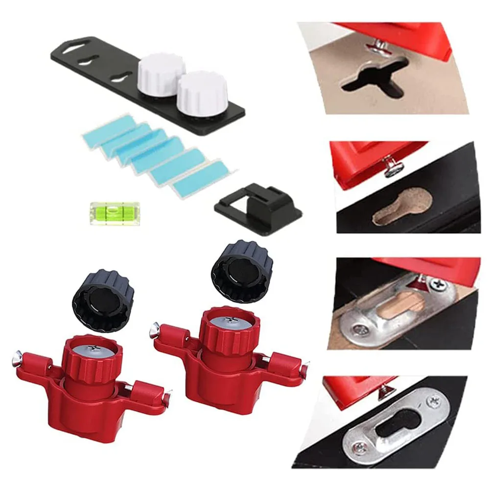 

1 Set Key Hole Companion Screw Hole Drilling Locator With Spirit Level Accu Mount Tools Drill Locator Dropshipping