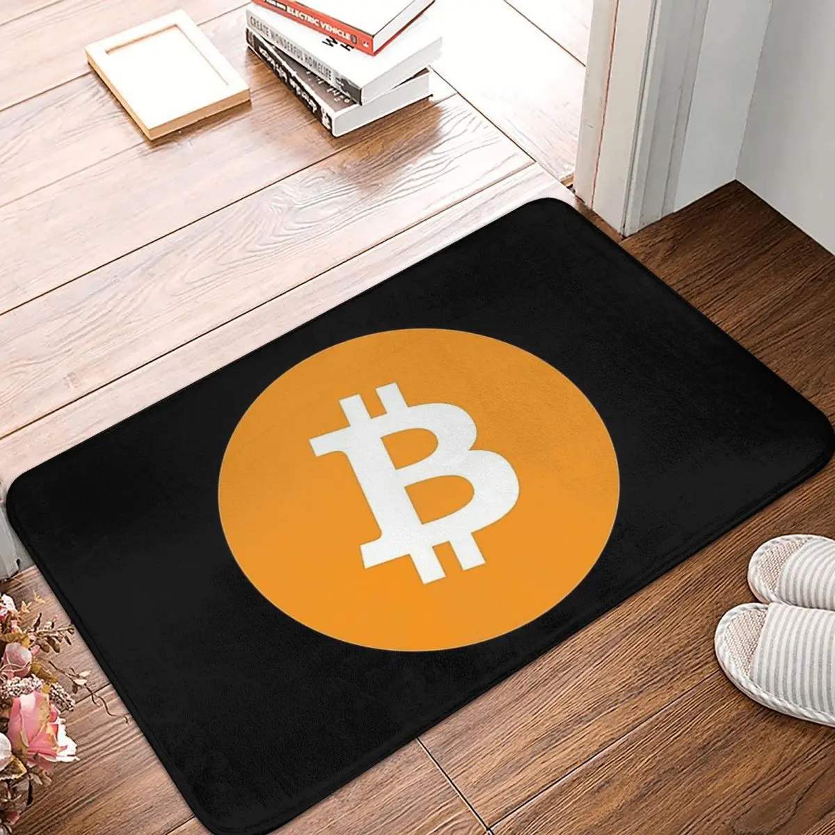 

Bitcoin BTC Bathroom Mat Bitcoin Doormat Kitchen Carpet Outdoor Rug Home Decor