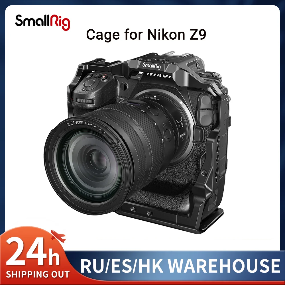 

SmallRig Dslr Camera Cage Rig for Nikon Z9 Camera Features 1/4 threaded holes and cold shoe mounts Camera Accessories 3195