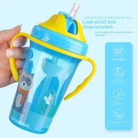 baby feeding cup with straw handle leakproof drinkware for kids children infant training learn feeding drinking sippy bottle