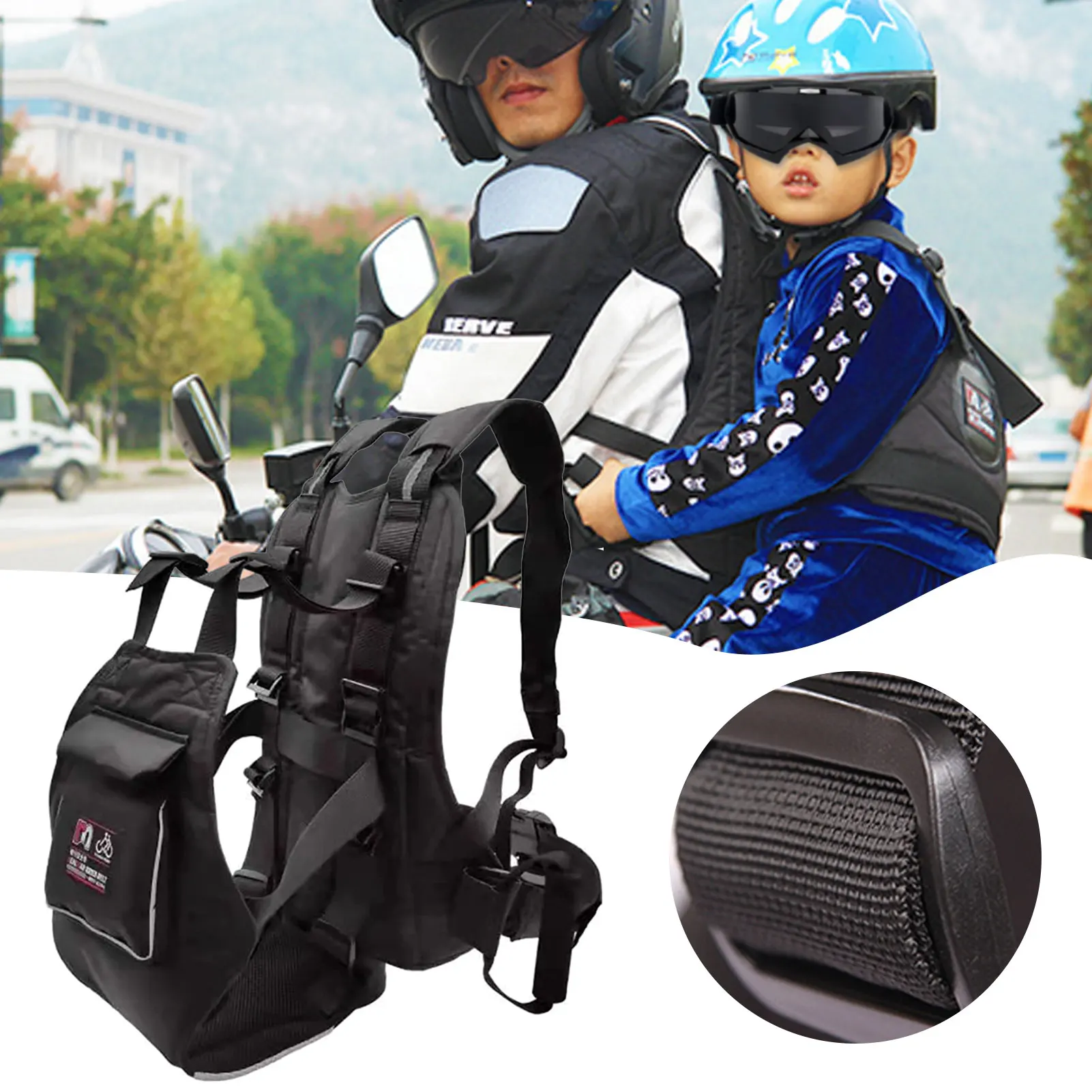 Универсальный детский ремень безопасности для мотоцикла с сумкой | Отзывы и видеообзор -1005004520024176