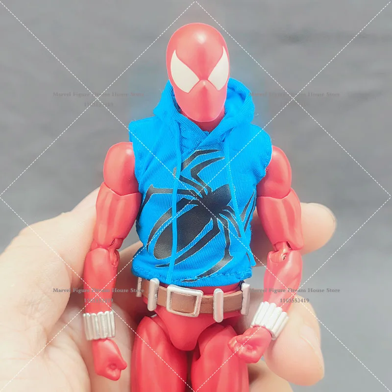 Синий цвет масштаб 1/12 толстовка с капюшоном супергероя Человек-паук топ на