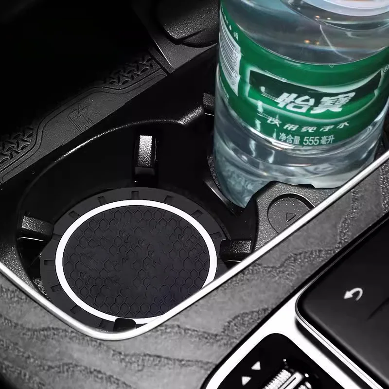 Фото 2 шт. противоскользящие коврики-подставки для подстаканников с логотипом BMW MINI Cooper R53 R52 R50 One JCW Clubman Countryman WORKS, аксессуары №5