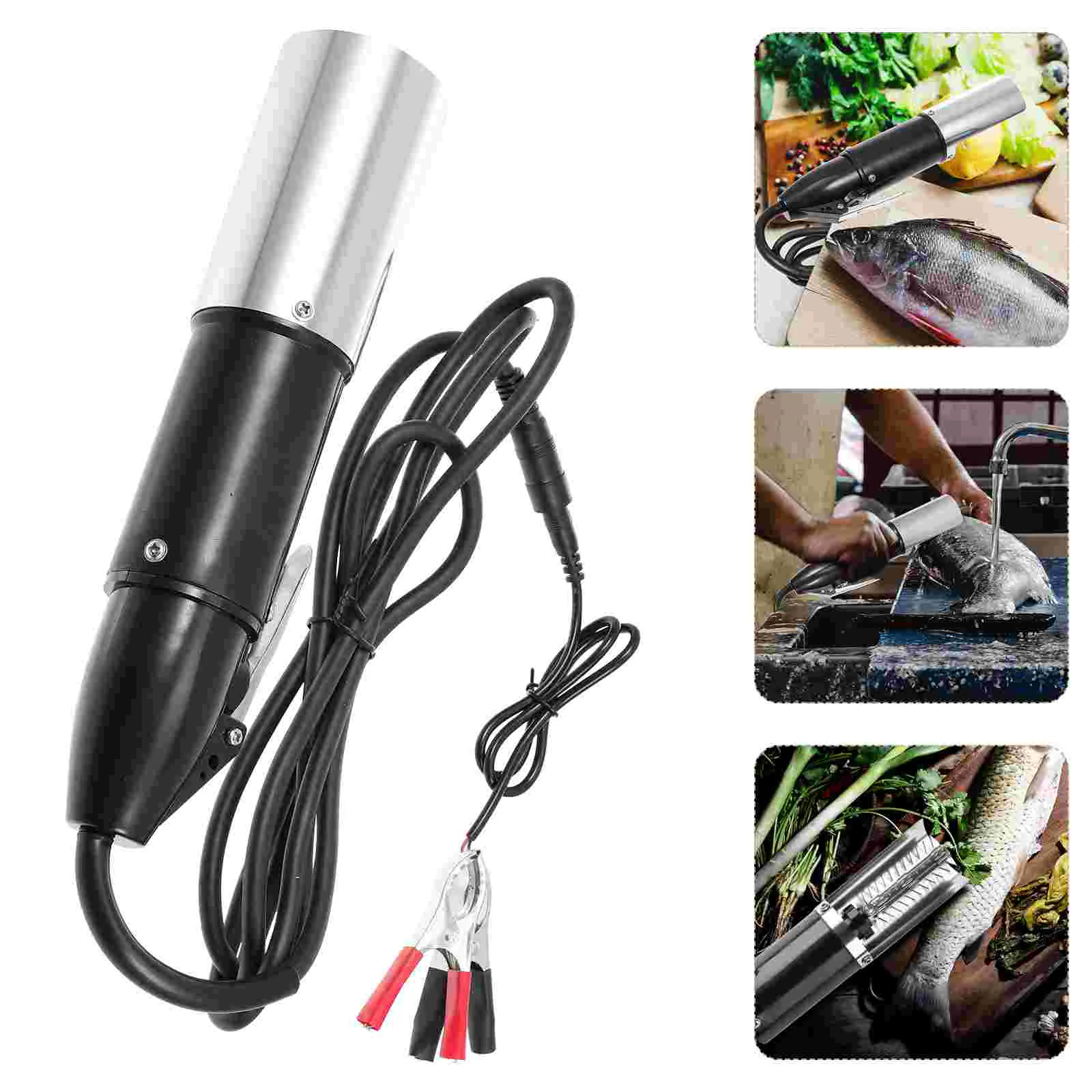

Electric Fish Scale Scraper Stainless Steel Spatula Portable Machine Wire Scraping Tool Electrical Rechargeable cleaning