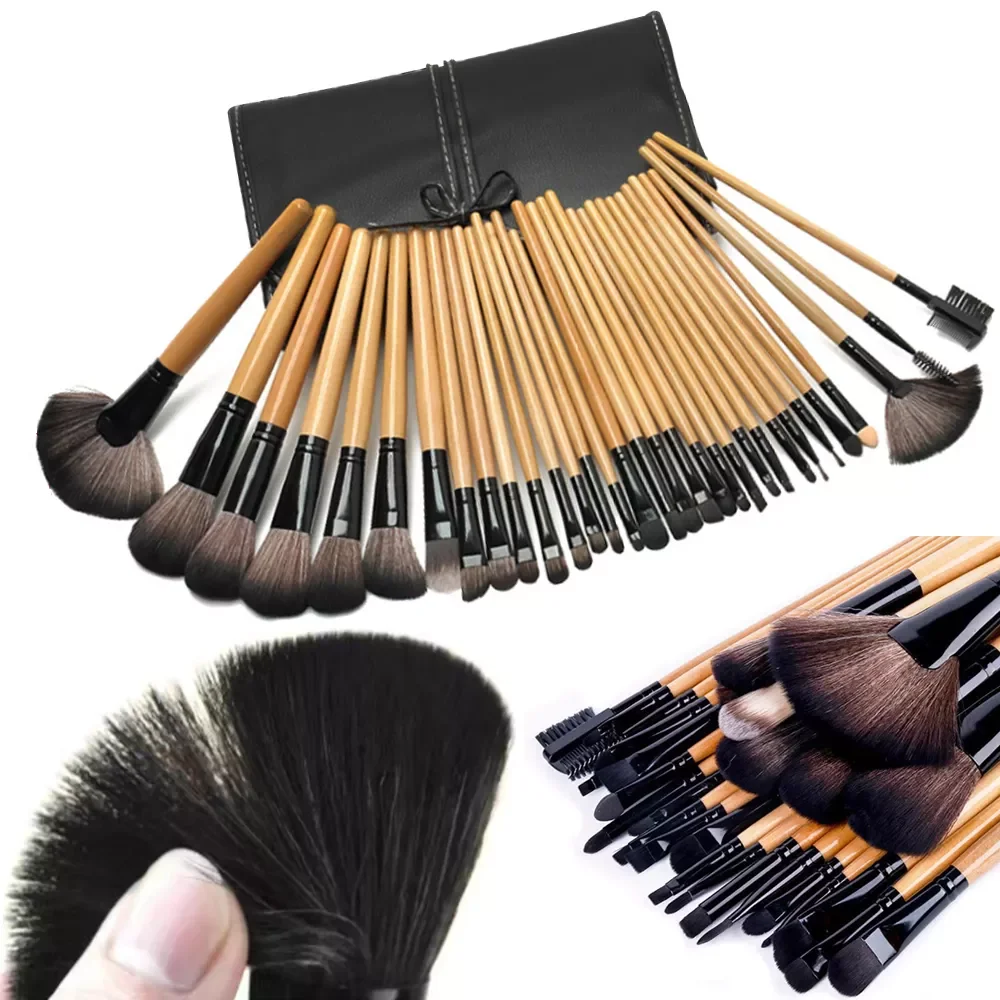 

32Pcs Professional Makeup Brushes Cosmetic Foundation Powder Eye shadow Blush Blending Make Up Brush Set With Bag Maquiagem