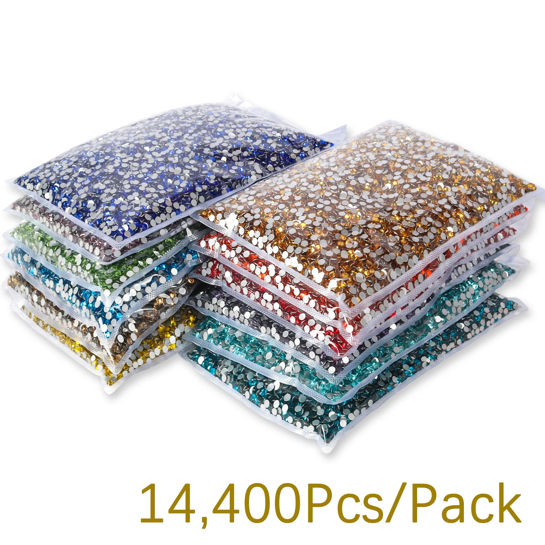 

SS6-SS30 Wholesale Bulk 100 Gross Big Pack Non Hotfix Luxe Flat Back Glass Rhinestones Glue on Crystal DIY Craft Making Stones