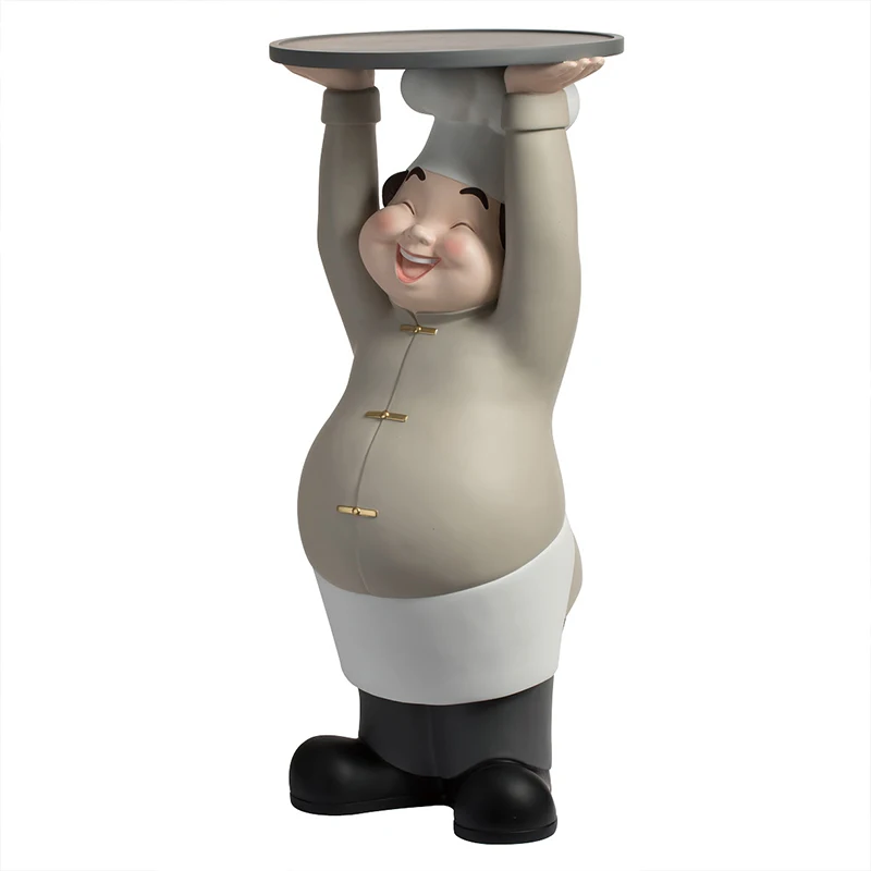 

XL Cute Fat Chef Large Floor Tray Home Decoration Living Room Dining Room