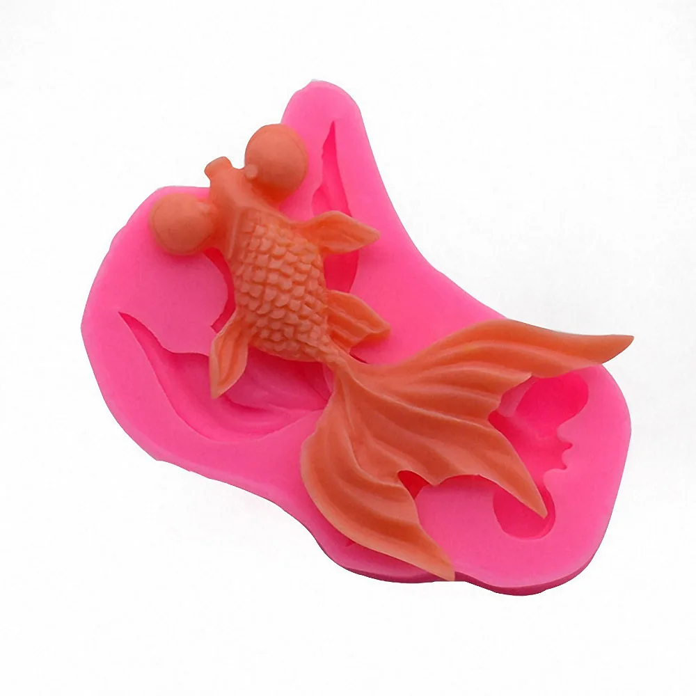 

3D Goldfish Silicone Mold DIY Candy Cookies Pastry Cake Decor Baking Tool Bakeware Fondant Mold Soap Mould Home Desktop Decor