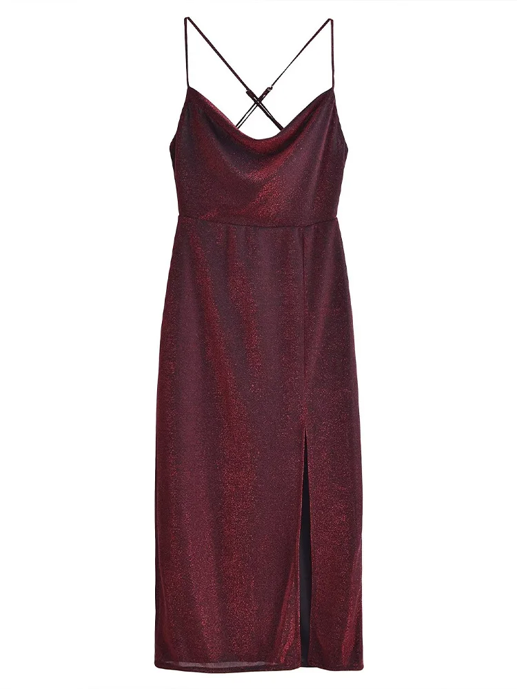 

Женское платье с V-образным вырезом и подкладкой, Осень-зима