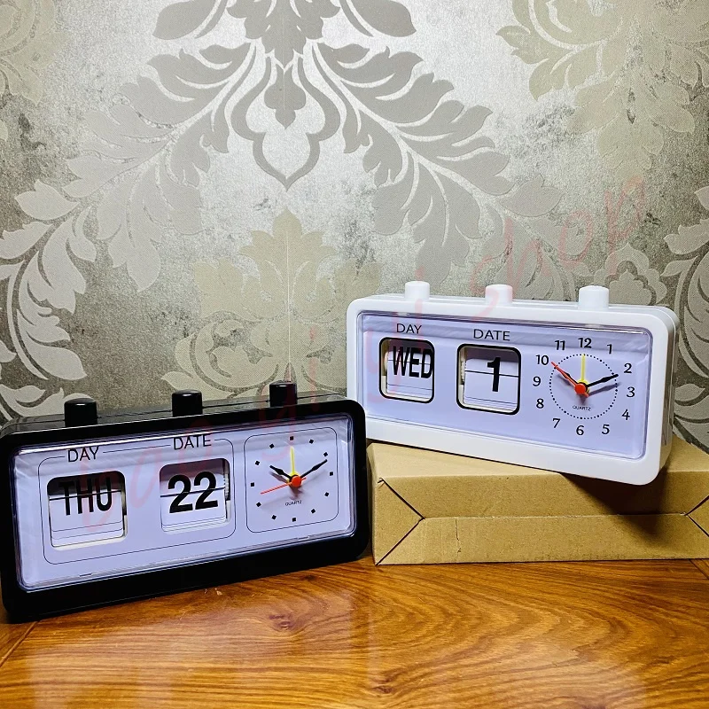 

Креативные Часы/Винтажный Календарь Будильник/ручная поворота страниц/будильник