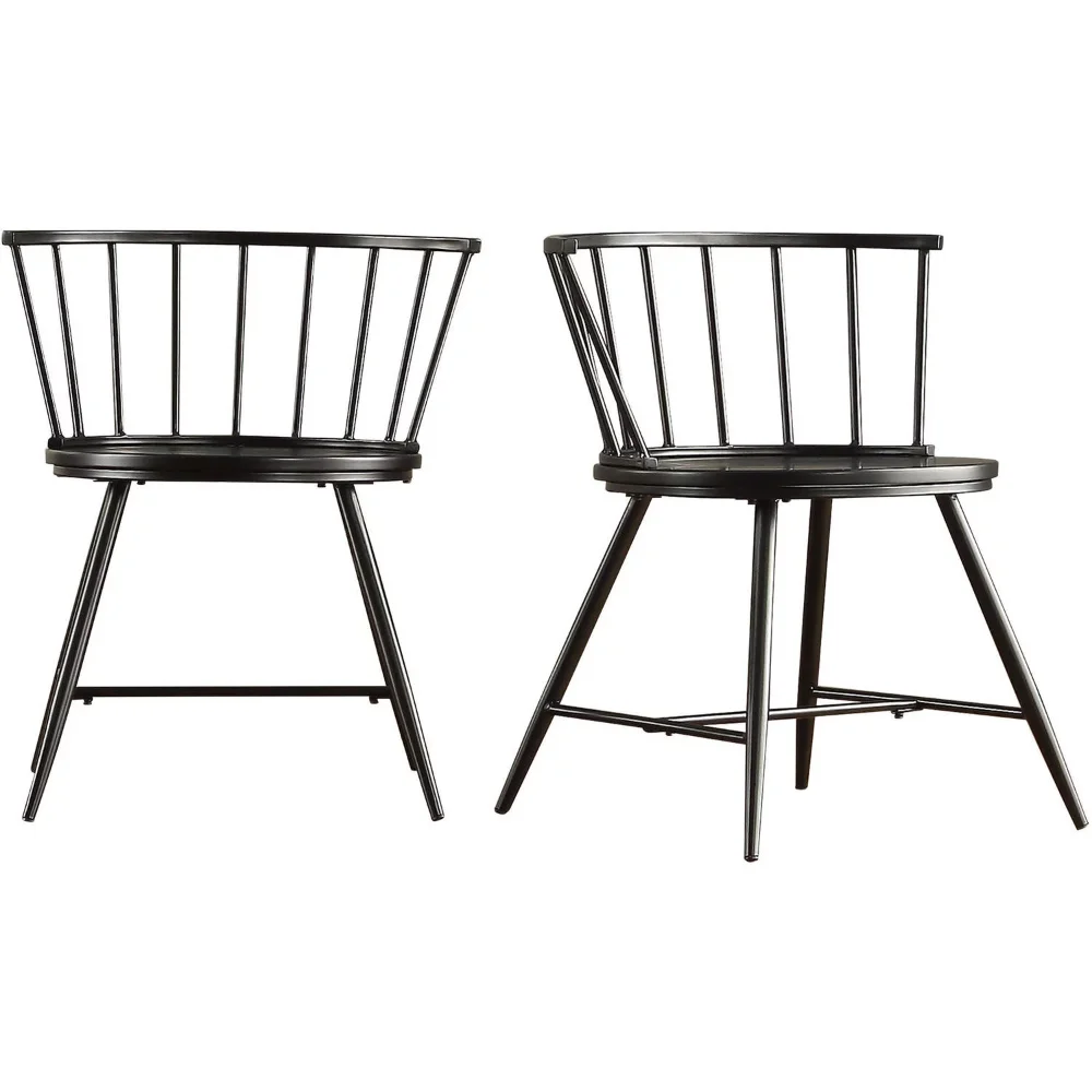 

Weston Home Chelsea Dining Chair, Set of 2, Black