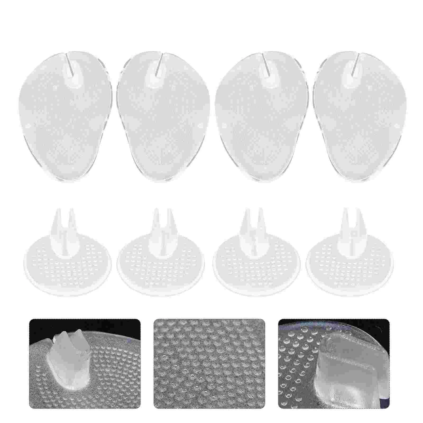 

4 Pairs Thong Sandal Toe Cushions Silicone Forefoot Cushions Clear Toe Grip Pads