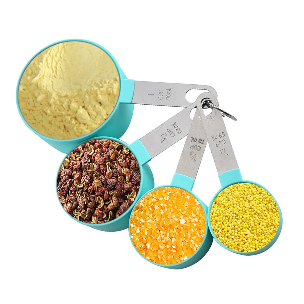 8pcs Multi Handle Purpose Spoons/Cup Measuring Tools PP Stainless Steel/Plastic Baking Accessories Kitchen Gadgets