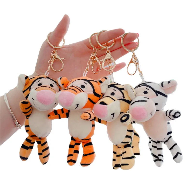 

Disney's New Cartoon Tiger Doll Plush Toy Cute Tigger Pendant Anti-Lost Keychain Schoolbag Pendant Birthday Gift Plush Toy