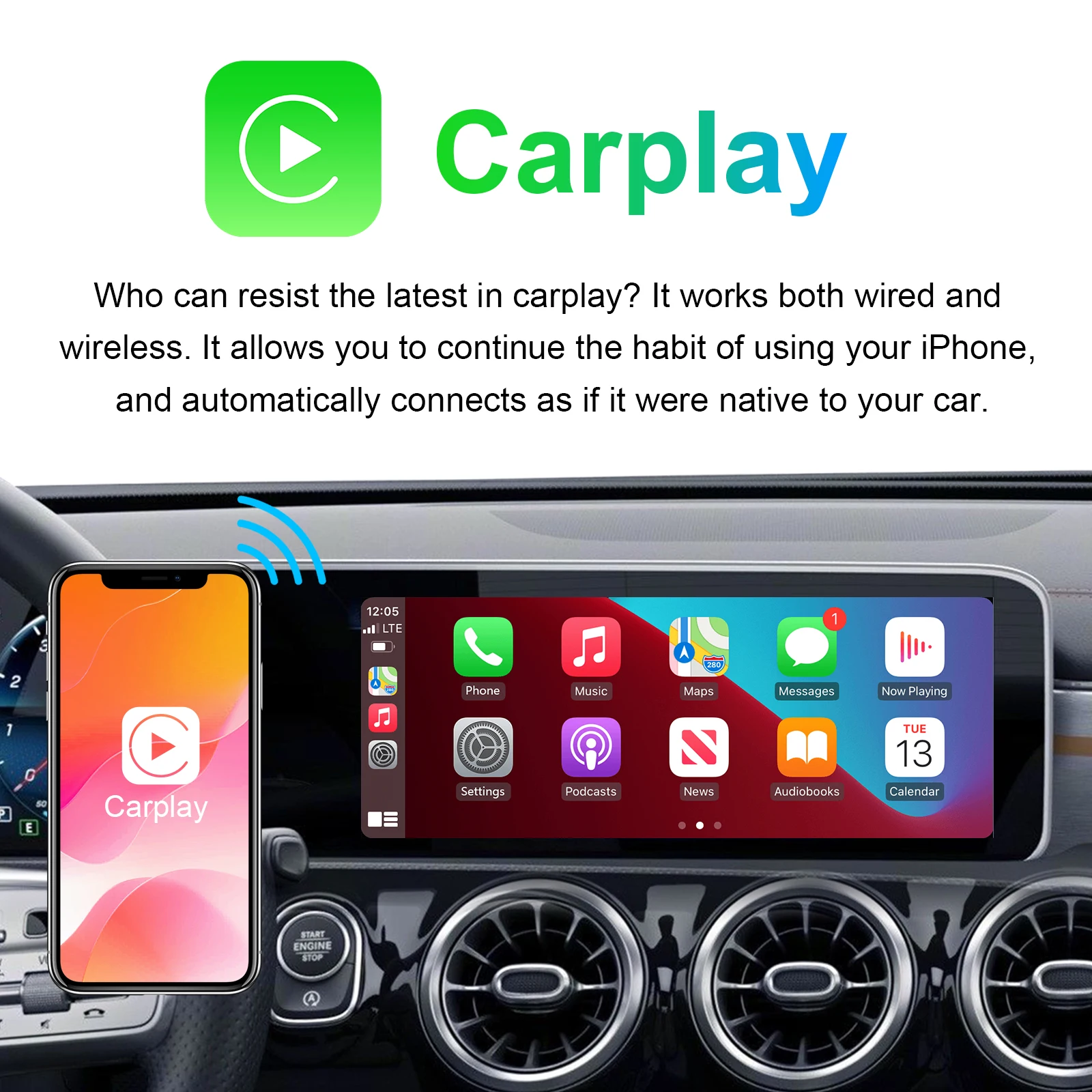 Комплект обновления экрана OEM декодер коробка CarPlay Android Auto Mirror Link для Benz A B C E GLA GLK GLS
