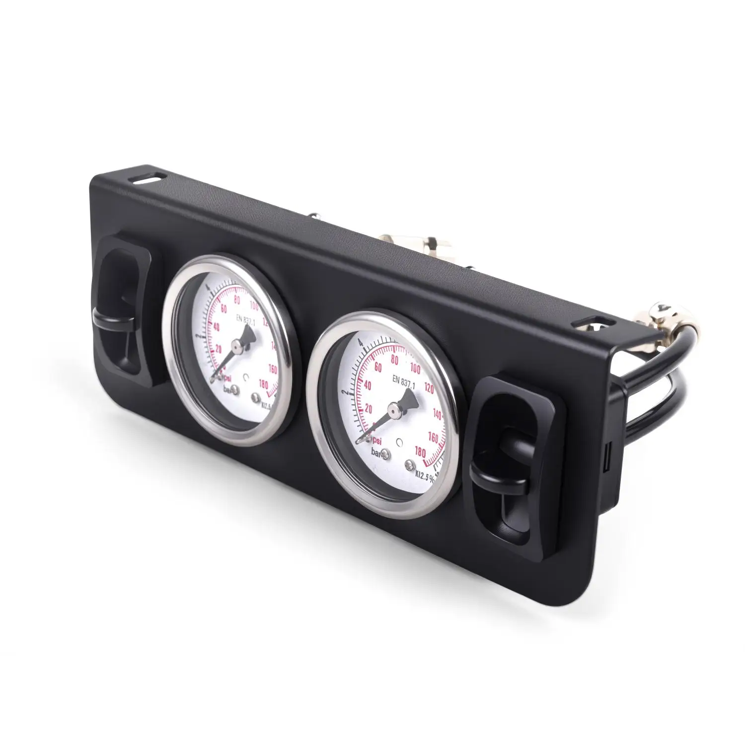 

Панельный переключатель лопастного клапана с двумя маномерами пневматической подвески, воздушными фитингами, воздушными подушками Contorl в системе подвески автомобиля