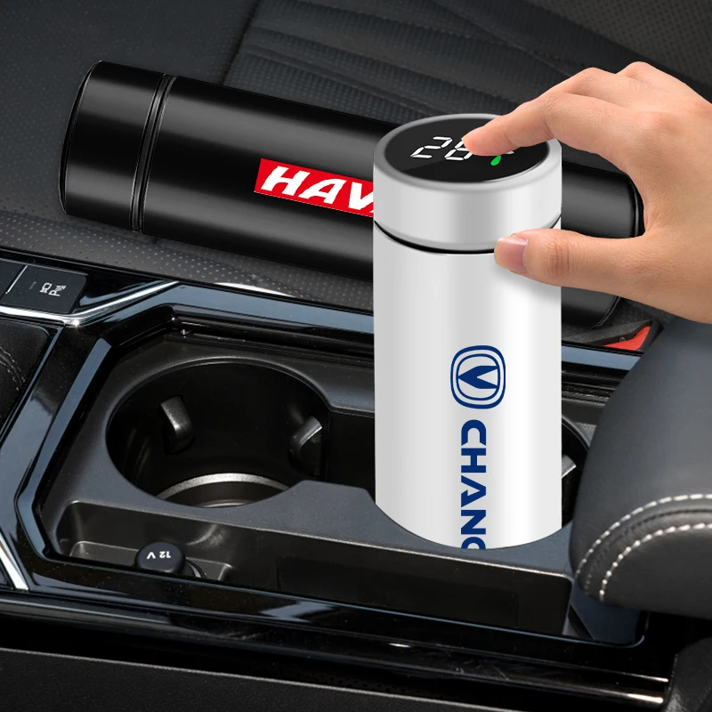 

500ML Smart Digital Stainless Steel Thermos Car Accessories for Audi Sline TT Q2 Q3 Q5 Q7 Q8 A1 A3 8l A4 A5 A6 A7 R8 B5 B6 B7 B8