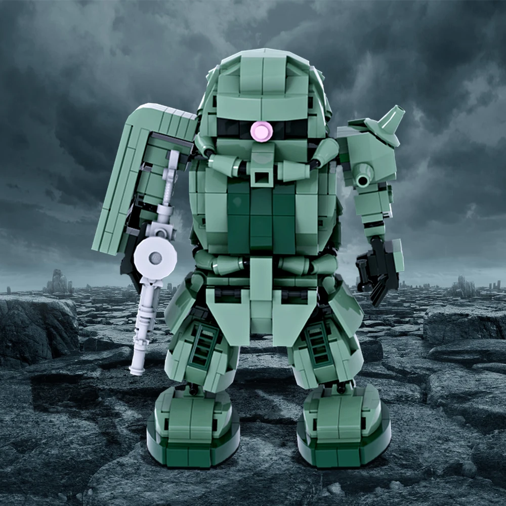 Строительные блоки MOC MS-06 ZAKU робот-воин модель мультяшный боевой робот фигурки
