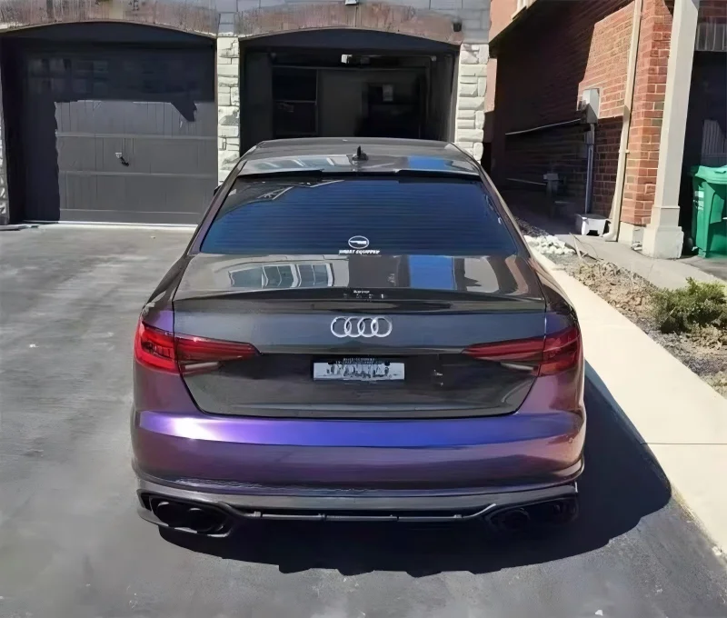 Фото Для Audi A4 S4 B9 B9.5 2017-2022: задний бампер, диффузор, сплиттеры, спойлер из настоящего сухого карбона, аксессуары для автомобиля, комплект обвеса №2