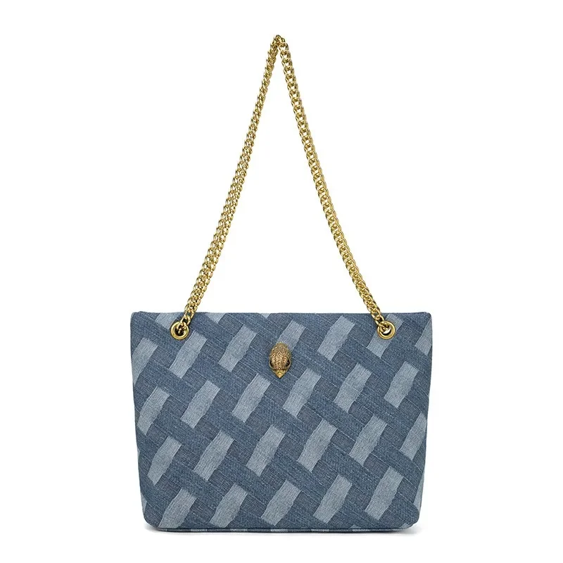 Большая вместительная большая сумка европейская женская голова орла джинсовая