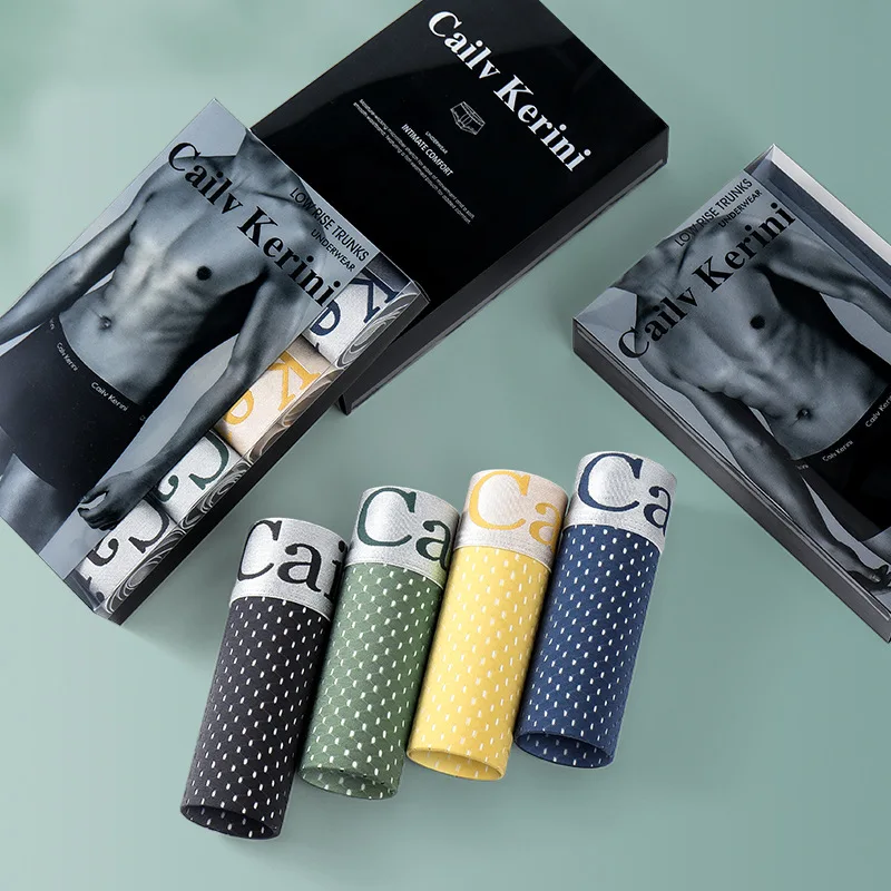 Silk men's underwear mesh ice graphene boxer shorts summer 3PCS