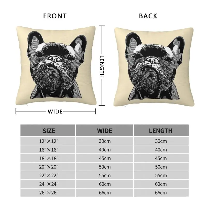 Симпатичная подушка в форме французского бульдога Геометрическая искусственная