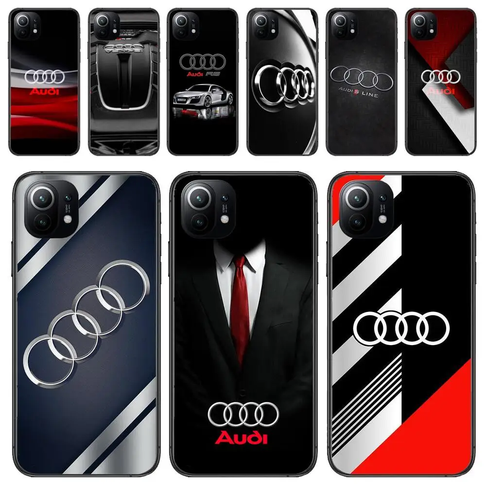 Sports Car Audi Luxury Phone Case For Xiaomi 13 12 11T 9 11 10C 9T 8 9SE 11i Lite Ultra Note10 Poco F3 M4 M3 Pro New Phone Cover