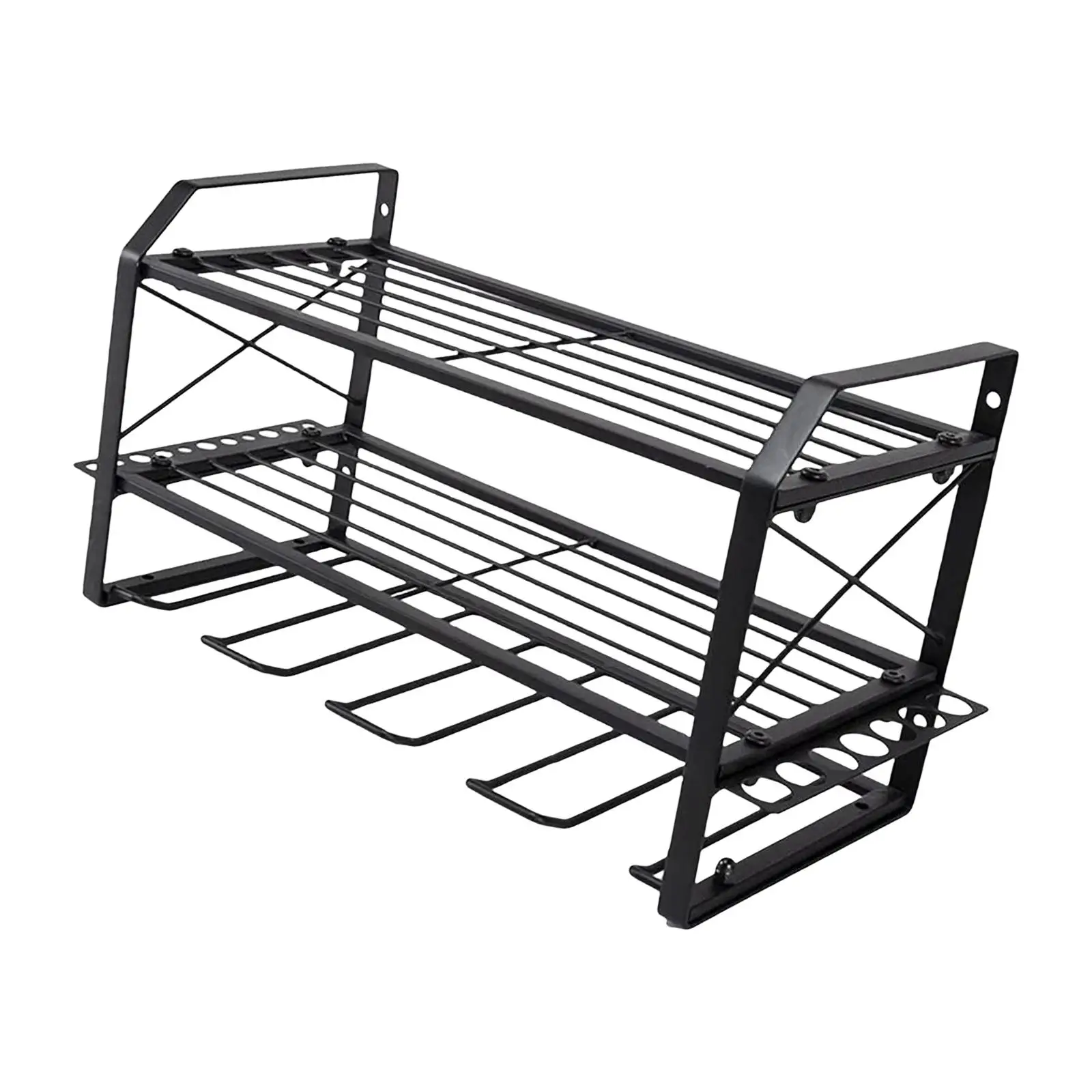 

Garage Tool Organizer 3-Layer Floating Shelf Steel Electric Drill Storage Rack
