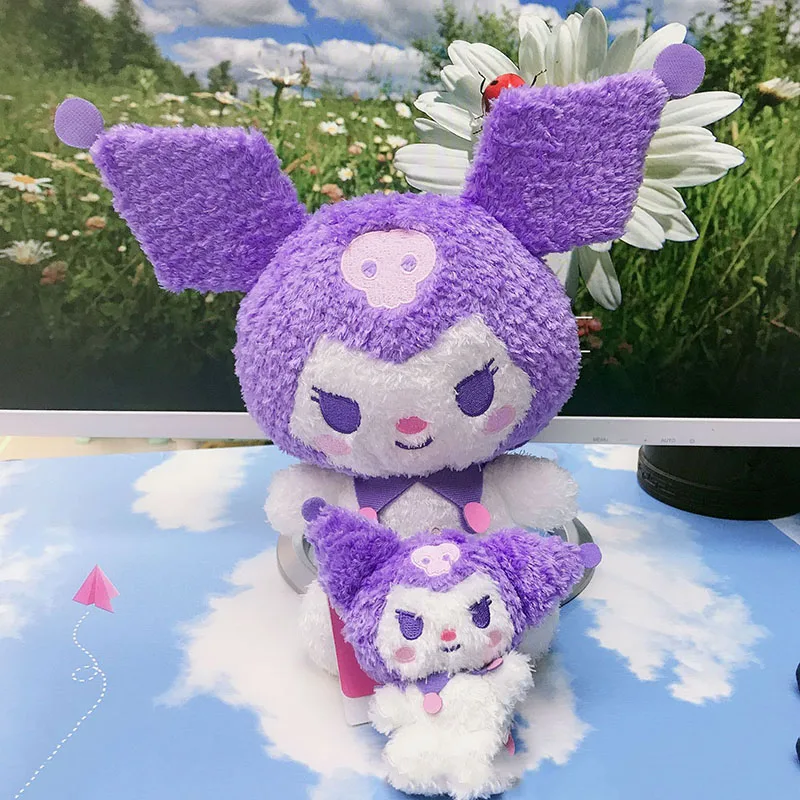 Sanrio Kawaii Kuromi Cinnamoroll Hello Kitty Melody Мультяшные Мягкие плюшевые кулоны-куклы для девочек
