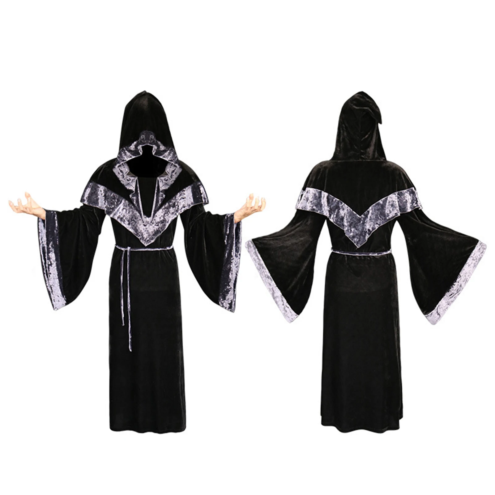 

Halloween Hoodies Cape for Adult Long Witch Black Hooded Cape Halloween Party Cloak Costume Vampire Ghost Cloak Cosplay Costumes