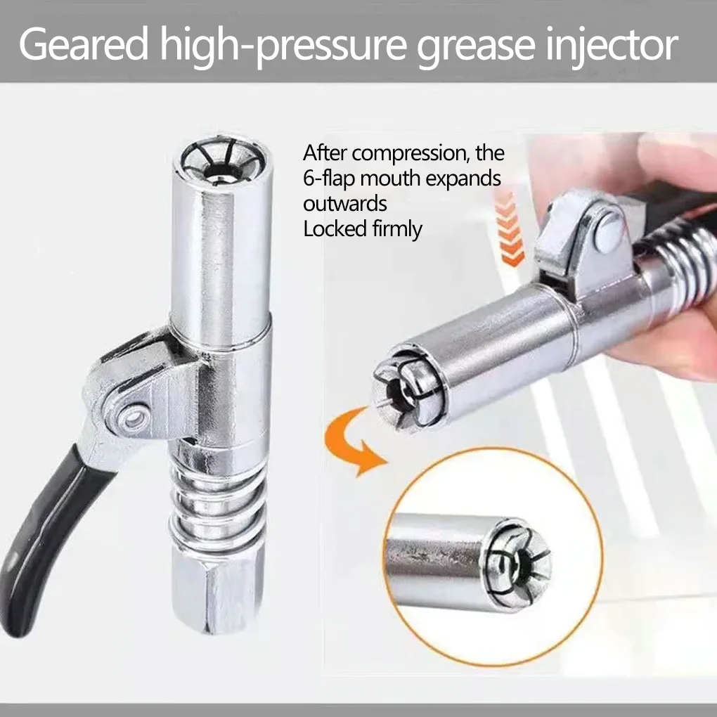 

Stainless Steel Grease Tool Coupler Removable 690Bar Rubber Sealing Ring Leakproof M6 M8 M10 M12 Nozzle Accessories Type 1
