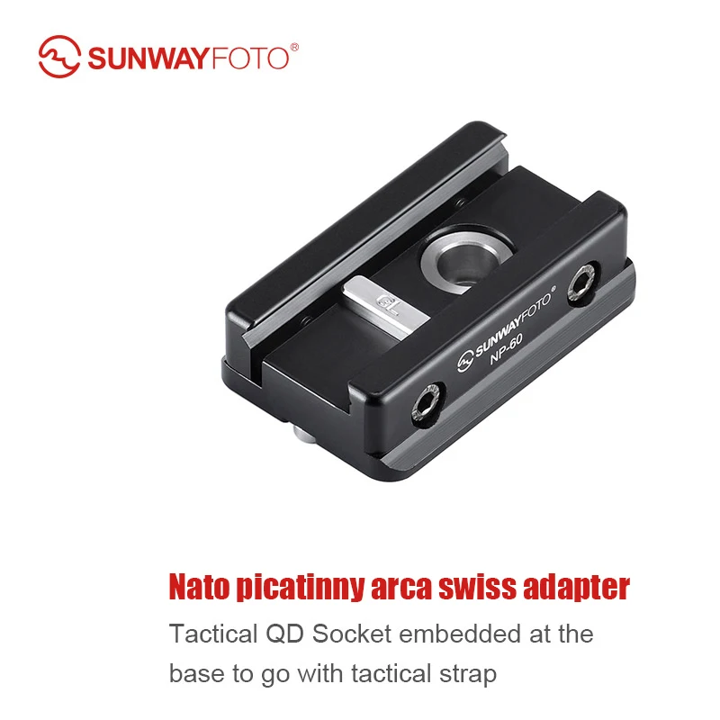 

Штатив SUNWAYFOTO NP-60 Picatinny Nato Arca-Swiss, совместим с Arca/RRS
