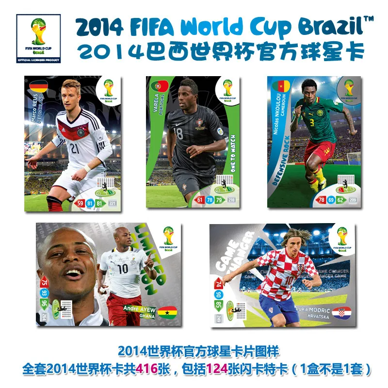 Фото Коллекционные карточки Panini 2014 FIFA World Cup Brazil: Оригинальный импорт из Италии, полный набор для демонстрации, коллекция футболистов, подарок, игрушки №4