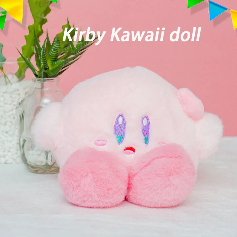 

Kirby плюшевая кавайная игрушка новая мультяшная милая розовая плюшевая кукла, домашняя подушка для девочки, подарок на день рождения, подушк...