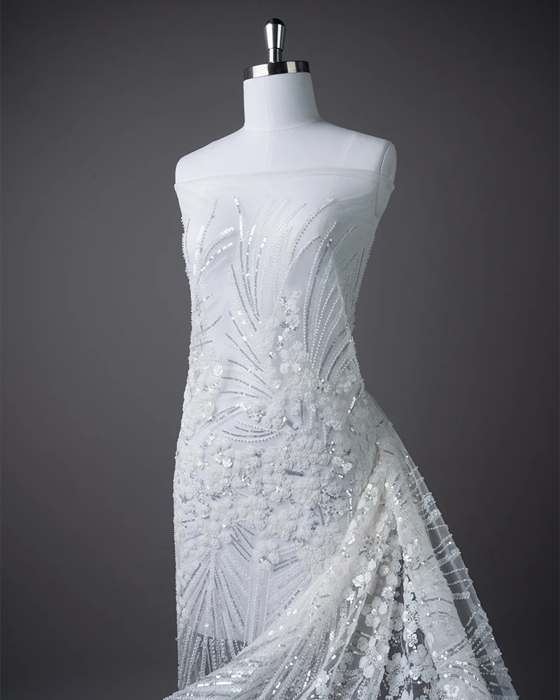 Супер красивая ткань с блестками вышитые сверкающие блестки хрустальные бусины