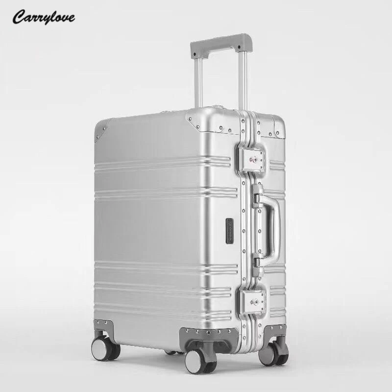 

Carrylove 20"inch 100% Aluminum luggage spinner carry on trolley cabin suitcase on wheels