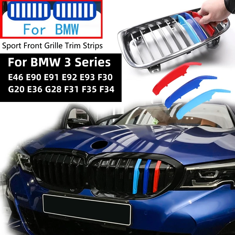 

The automobile front grille trim cover is suitable for BMW 3 Series E46 E90 E91 E92 E93 F30 G20 E36 G28 F31 F35 F34 1996-2020