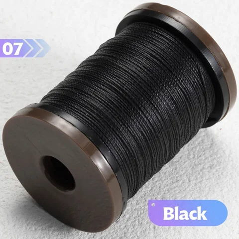 Nuevo hilo de cera redondo de 0.6 mm para la artesanía de cuero coser el cordón de poliéster cera cuerdas recubiertas de la billetera accesorios de bricolaje