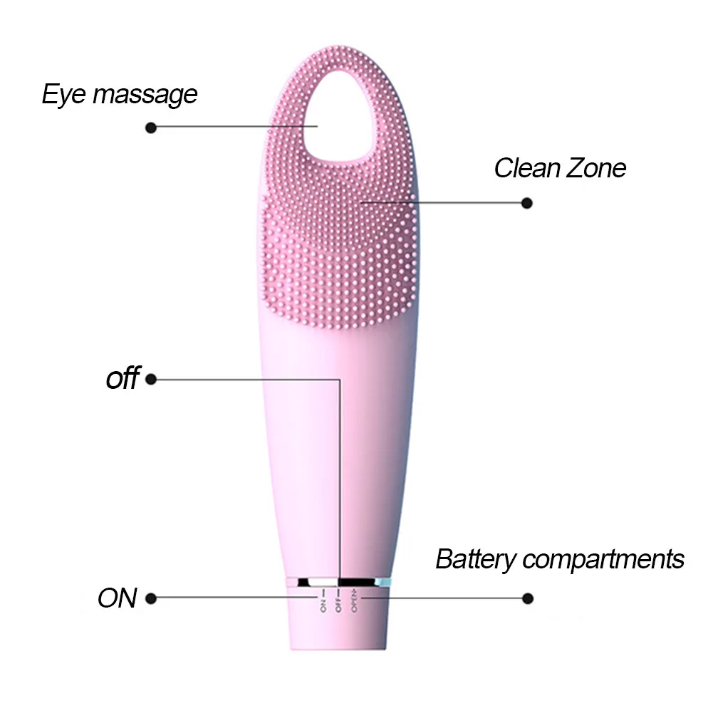 

Миниатюрная силиконовая портативная щетка для чистки лица, инструменты для удаления черных точек с мягкой щетиной, Электрический водостой...