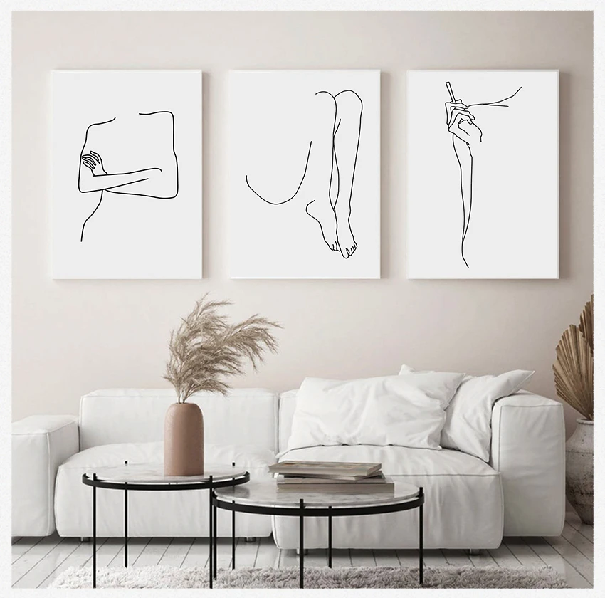 

Настенные постеры и фотообои с абстрактными рисунками для спальни, домашний декор, геометрический изгиб, настенная Картина на холсте в скандинавском стиле