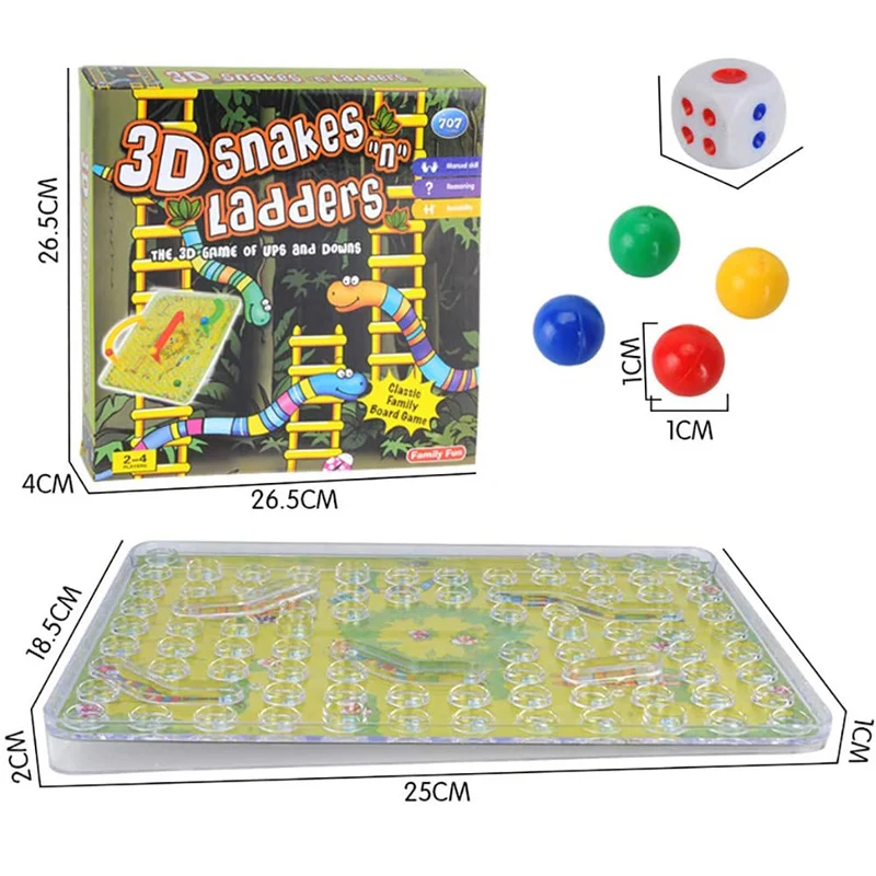 

Бесплатная доставка настольная игра 3D Змеи и лестницы развивающие умные игры для мозга детские шахматные настольные игры для семьи