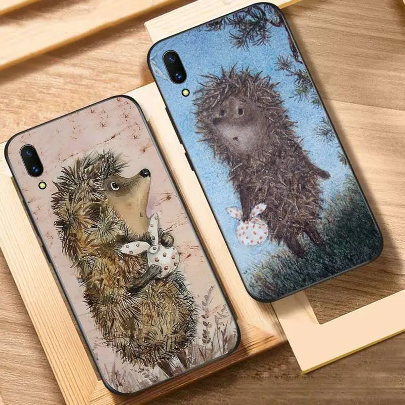 

Bright Hedgehog in the Fog Phone Case for Vivo Y91C Y11 17 19 17 67 81 Oppo A9 2020 Realme c3