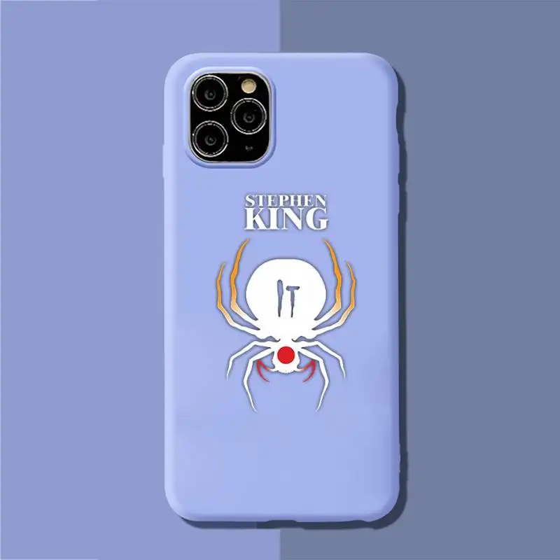 

Stephen king's it Phone Case for iPhone 11 12 13 Mini Pro Xs Max 8 7 6 6S Plus X XR Solid Candy Color Case