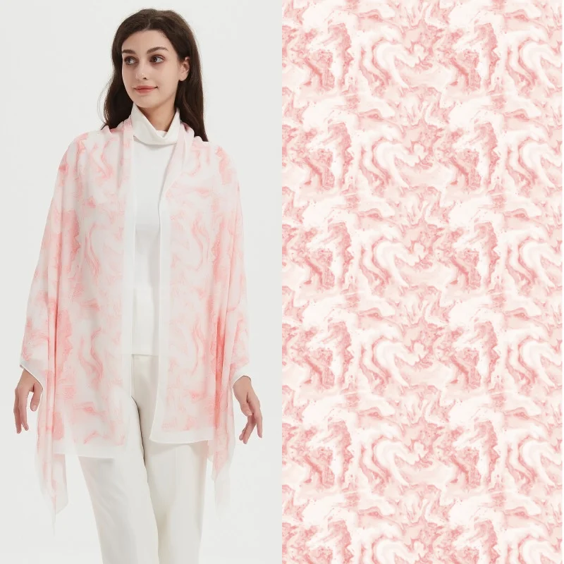 Новинка 2024 шифоновая шаль с рисунком чернилами модные женские шарфы женский
