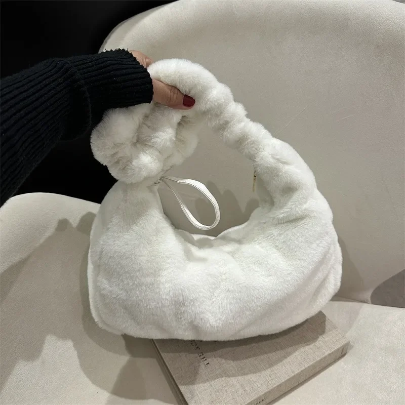 Сумка кросс-боди на завязках новинка плюшевая модная плиссированная сумка через