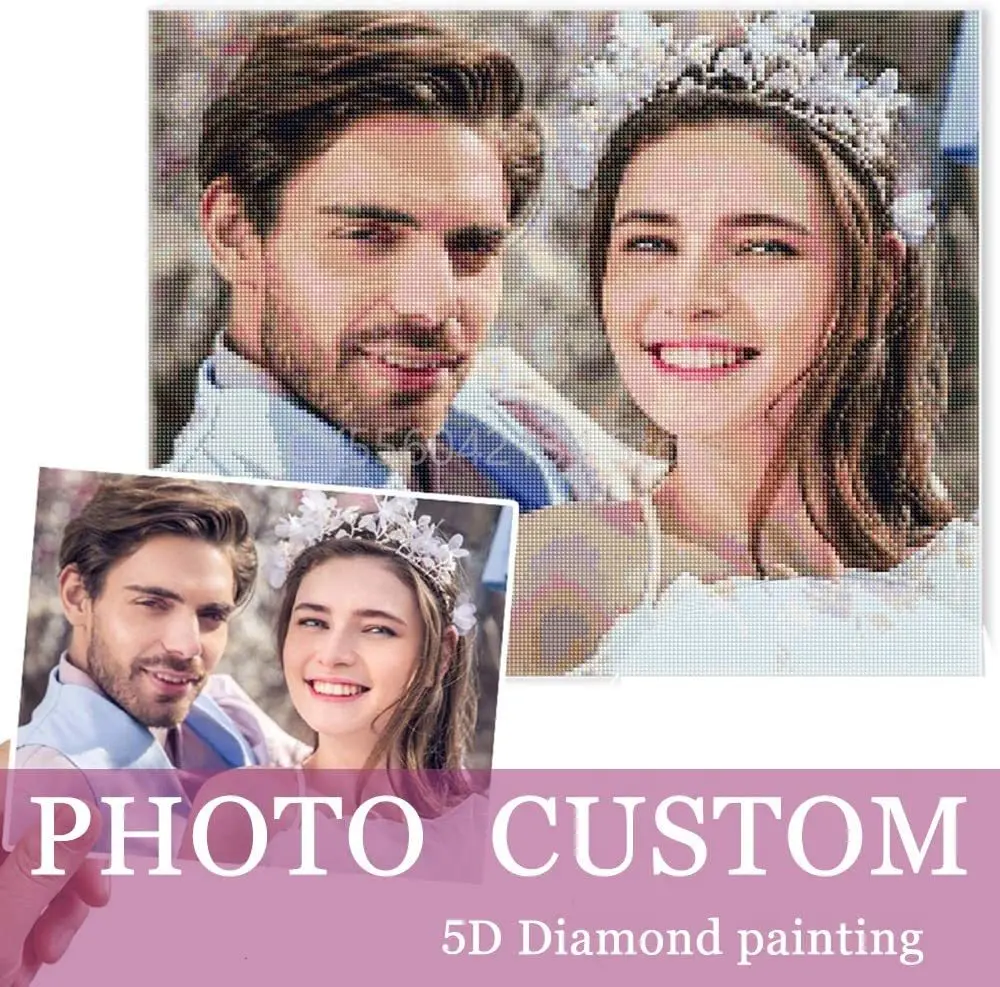 

Custom 5D DIY Diamond Painting Kits Full Drill Personalized Photo CustomizedPrivate Custom Your Own Picture