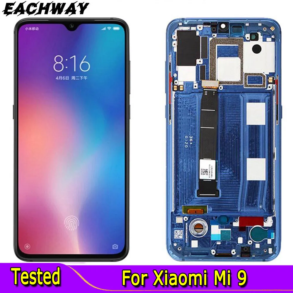 

ЖК-дисплей AMOLED для Xiaomi Mi 9 дисплей сенсорный экран дигитайзер в сборе Pantalla для Xiaomi Mi9 ЖК-дисплей с рамкой Mi9 сменный экран