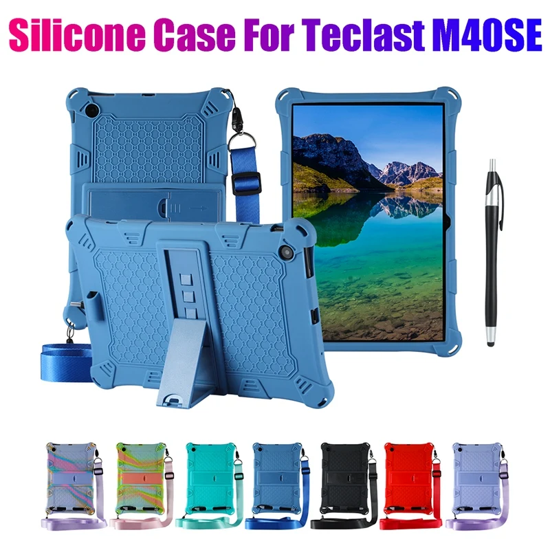 

Case For Teclast M40SE 10.1 Inch Tablet Silicone Case Anti-Drop Protection Case Tablet Stand With Strap And Pen