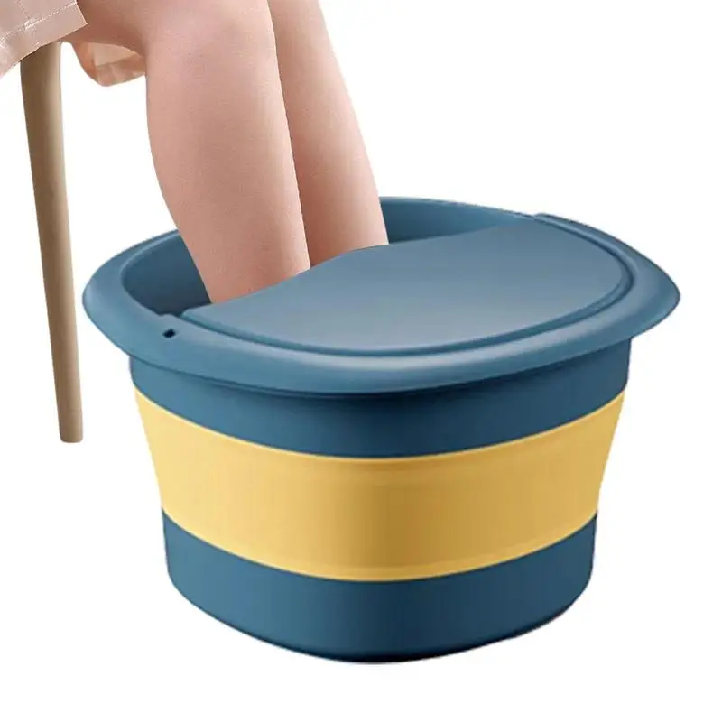 Складная ванночка для мытья ног с теплоизоляцией педикюра лица полотенца